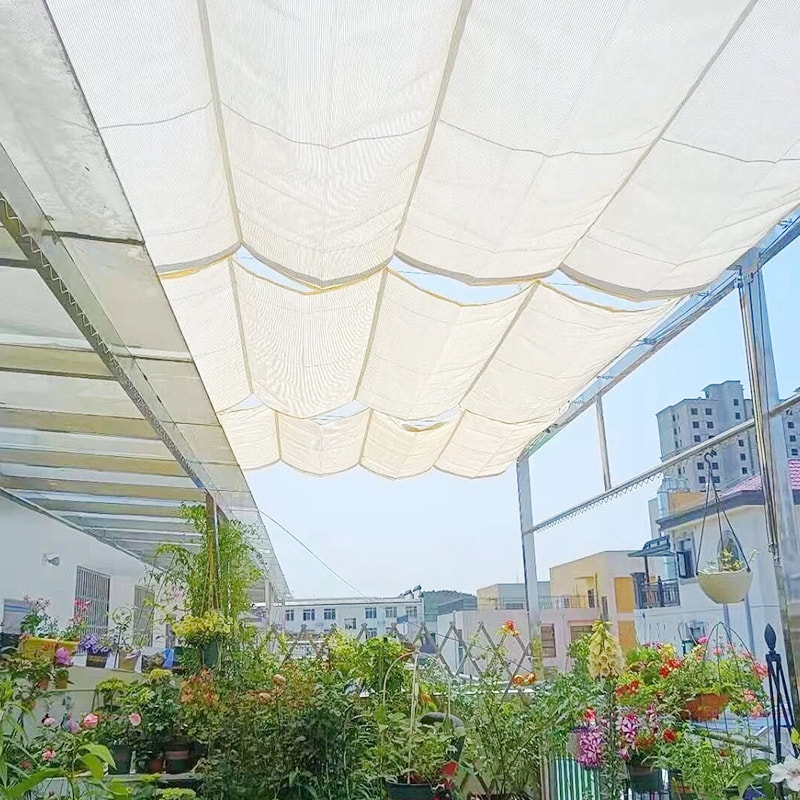 100% Virgin HDPE พร้อม UV โพลีเอสเตอร์ Sun Shade Awning